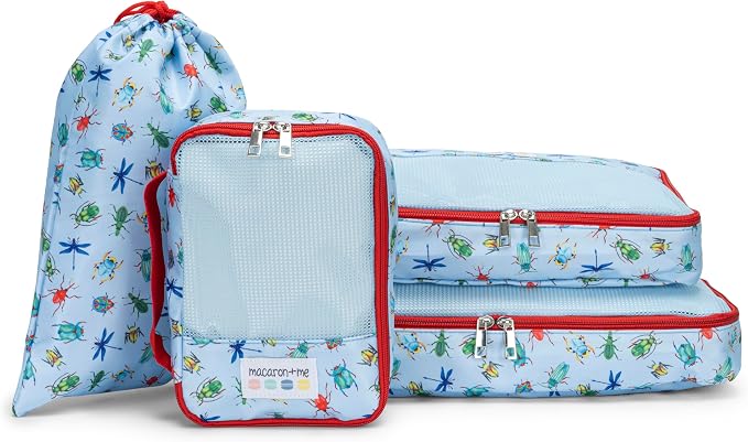 4 Pieces Bugs Packing Cubes for Women, Men, Carry On Suit Case Organizer Luggage Packing Cubes for Travel Organizer Bags by macaronme
