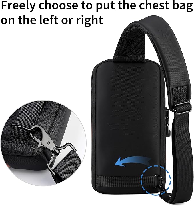 VGOAL Sling Crossbody Bag Anti-theft Chest Shoulder Backpack for Men Waterproof Minimalist Casual Daypack for Travel Gym - Image 4