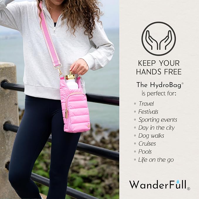 WanderFull Original HydroBag Crossbody Water Bottle Holder with Phone Pocket, Fits Water Bottles up to 32 oz - Image 5