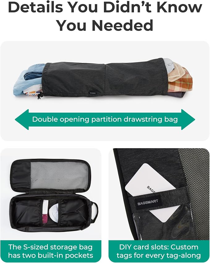 BAGSMART 6 Set /4 Set/2 Set Compression Packing Cubes for Travel, Lightweight Luggage Organizer Bags, Durable Space Saver Bags Travel Essentials - Image 4