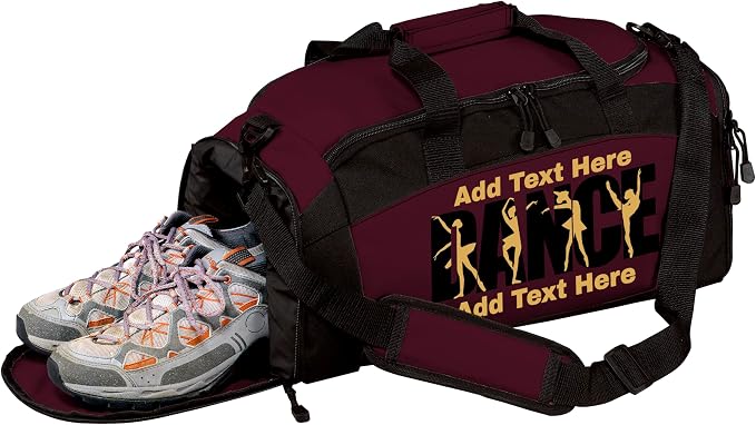 Personalized Dance Duffle Bag with Name – Custom Dancer Gym Bag for Girls, Competition Team Travel Bag, Ballet Recital Cheer & Studio Gear Bag by all+about+me+company