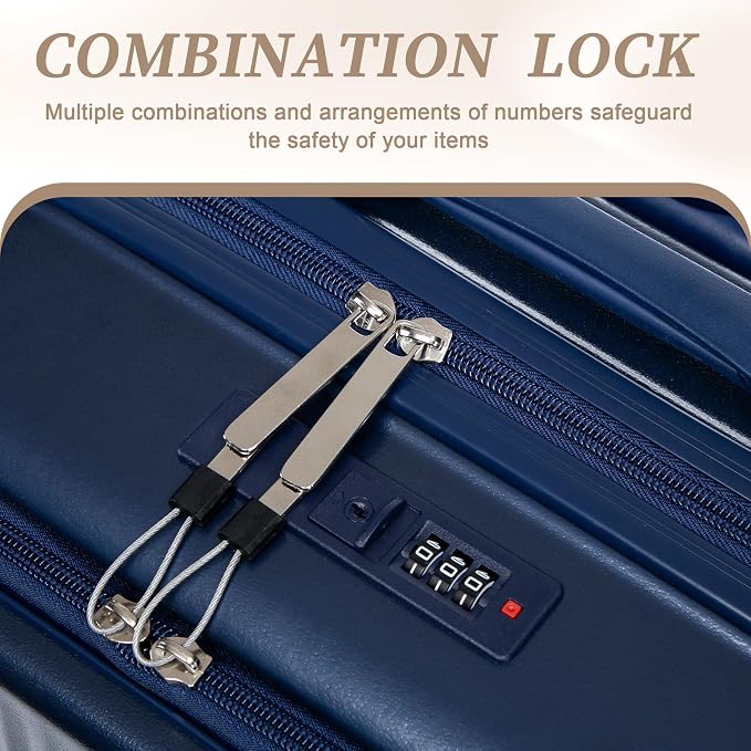 20/14 Inch Hardside Luggage, Lightweight Suitcase with Spinner Wheels - Image 4