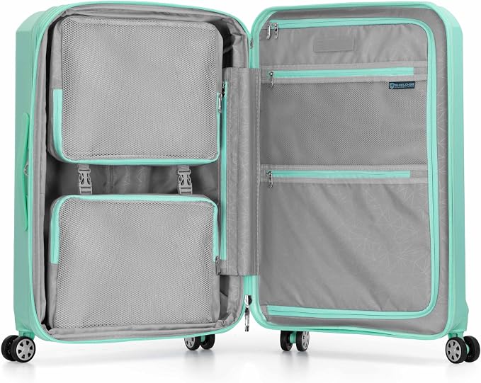 Traveler's Choice Pagosa Hardshell Expandable Luggage with Spinner Wheels, Mint, 2-Piece Set (22/27) - Image 9