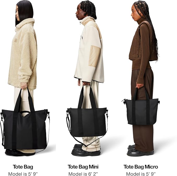 RAINS Tote Bag – Waterproof Travel & Work, Internal Zip Pocket, 6.1 gal | Waterproof PU tote for women and men – 22 L tote bag, internal zip pocket, detachable strap; carry-on for airplane travel - Image 2