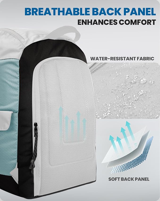 OutdoorMaster Ski Boot Bag, Ski and Snowboard Boots Travel Backpack with separate compartments for Helmet, Ski Shoes, Goggles, Gloves, and Accessories, Splash proof Exterior & Bottom - Image 3
