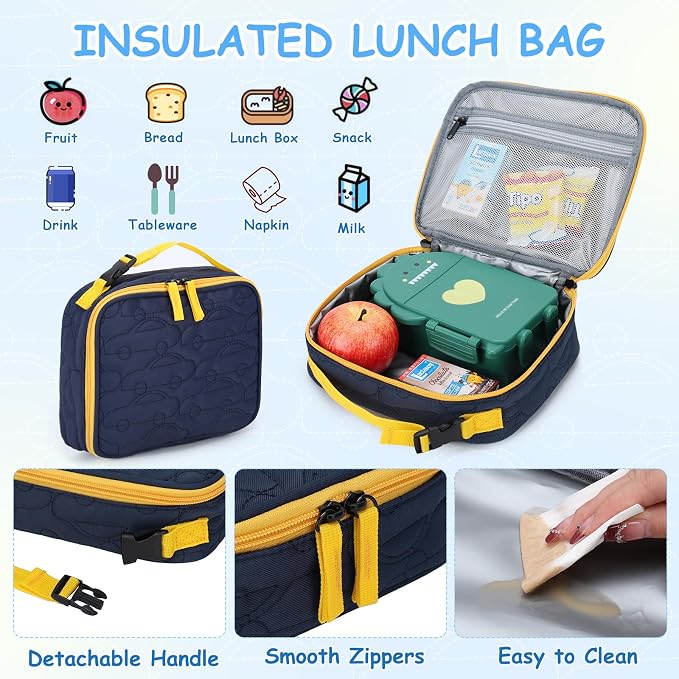 Chase Chic Toddler Backpack for Boys, Puffer Cute Lightweight Preschool Backpack with Lunch Box Set for Daycare Travel Kids Age 3-6,Blue Car - Image 5