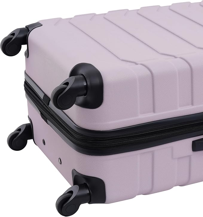 Wrangler 4 Piece Miami Luggage and Packing Cubes Set, Burnished Lilac - Image 6