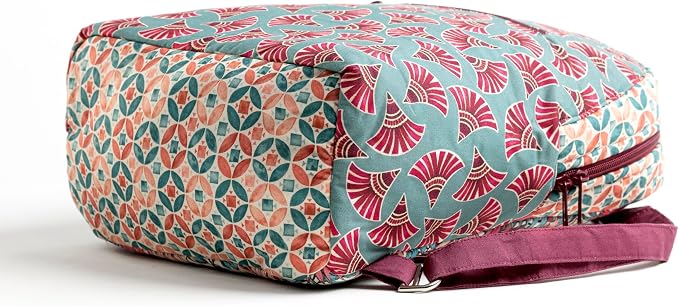 Maison d' Hermine Backpack for Women Men Cotton Shoulder Multipurpose Rucksack with Small Pouch Lightweight Multi Pocket Bag for Travel Work Beach Perfect for Spring Summer (Bamako - Coumba) - Image 9