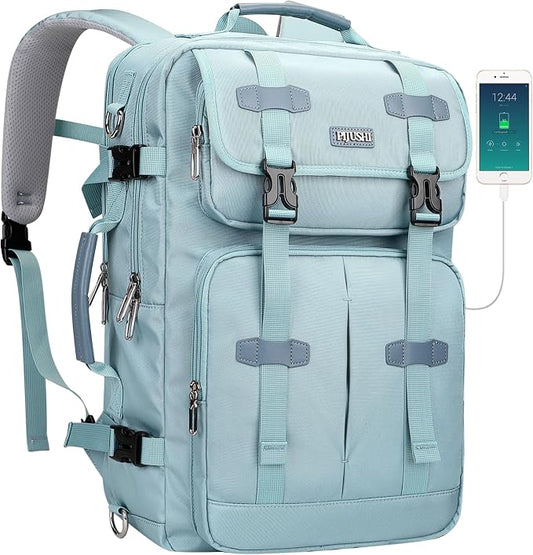 PIJUSHI Travel Backpack for Women, 3-In-1 Convertible Bag with Multi-Pocket | Carry On Luggage Duffle with 16" Laptop Compartment, Anti-Theft Back Pocket, USB Port for Daily, Airport by PIJUSHI