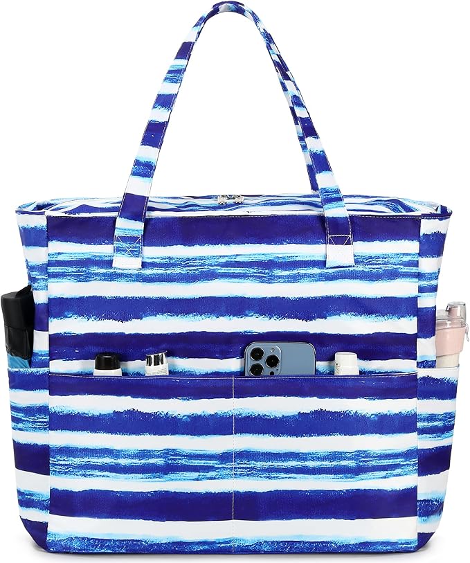 Bluboon Waterproof Beach Tote Pool Bags for Women Ladies Extra Large Carry On Bag With Wet Compartment for Weekender Travel by BLUBOON
