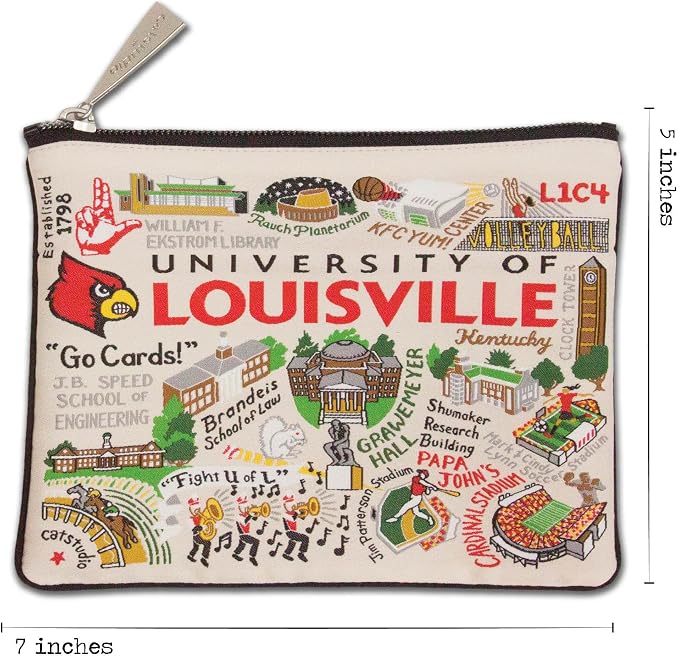 catstudio University of Louisville Collegiate Zipper Pouch Purse | Holds Your Phone, Coins, Makeup, Dog Treats, & Tech Tools - Image 6