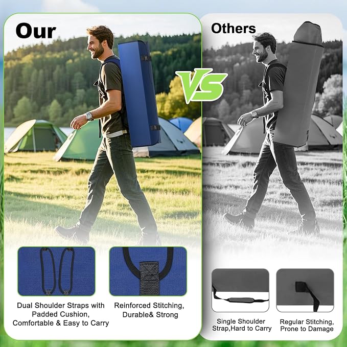 VTOY Portable Camping Chair with Canopy - Folding Chair with Canopy, Durable 600D Oxford Canopy Chair for Camping, Beach, Picnics, Fishing & Sports - Image 3