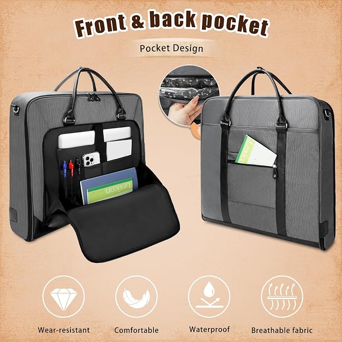 Noozion Garment Bag for Travel, Large Carry On Suit Bag for Business Up to 4 Suits, Wrinkle Free Garment Bag for Hanging Clothes with Shoulder Strap, Laptop Compartment, and Wet-Dry Pocket - Image 6