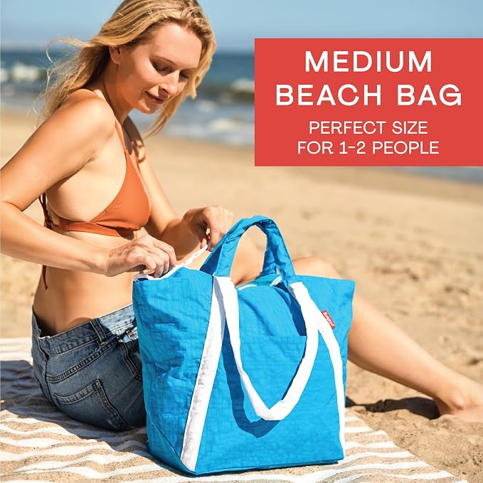 Bodysurf Beach Bag Waterproof Sandproof, Foldable Packable Travel Zip Tote - Image 8