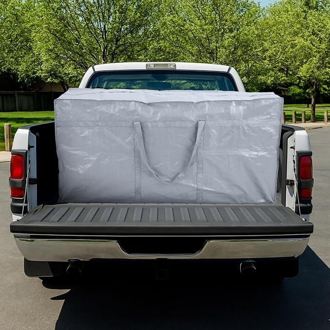 Windyun 4 Pack 177 Gallon Extra Large Moving Bags XXL Heavy Duty Storage Bag with Strong Zipper Handle Jumbo Big Tote Box Foldable for College Dorm Travel Clothes Duffle Blanket Pillow(Silver) - Image 7