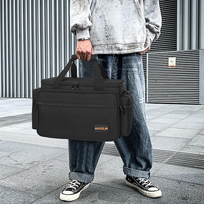 AKOZLIN Cable File Bag with Detachable Dividers for DJ Gear, Sound Instrument Accessories - Image 8
