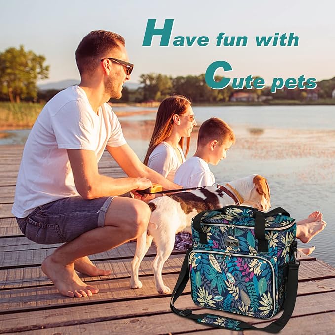 BAGLHER Dog Travel Bag, Pet Travel Bag (ALL Pet Travel Supplies), With 2 Pet Food Containers and 2 Collapsible Silicone Bowls; Essential Kits for Travel Hawaii - Image 7
