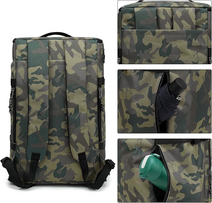 Kalesi Gym Duffle Bag Backpack 4-Way Waterproof with Shoes Compartment for camouflage travel Sport Hiking laptop (camouflage) - Image 6