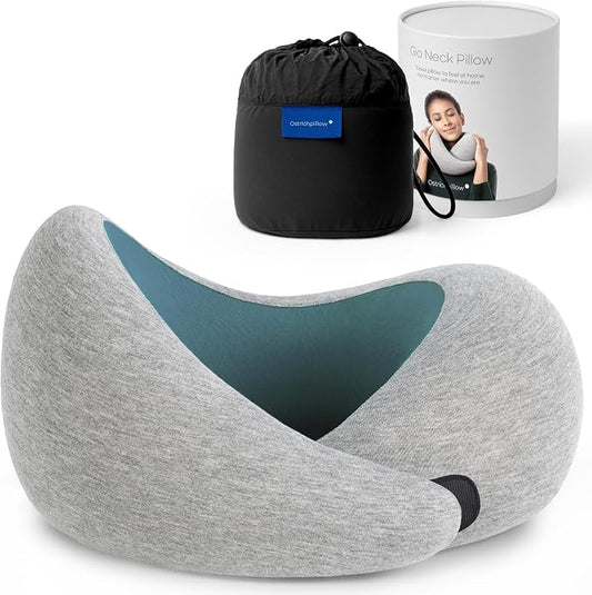 Ostrichpillow GO Travel Pillow, 360° Memory Foam Support, Soft & Washable by Ostrichpillow