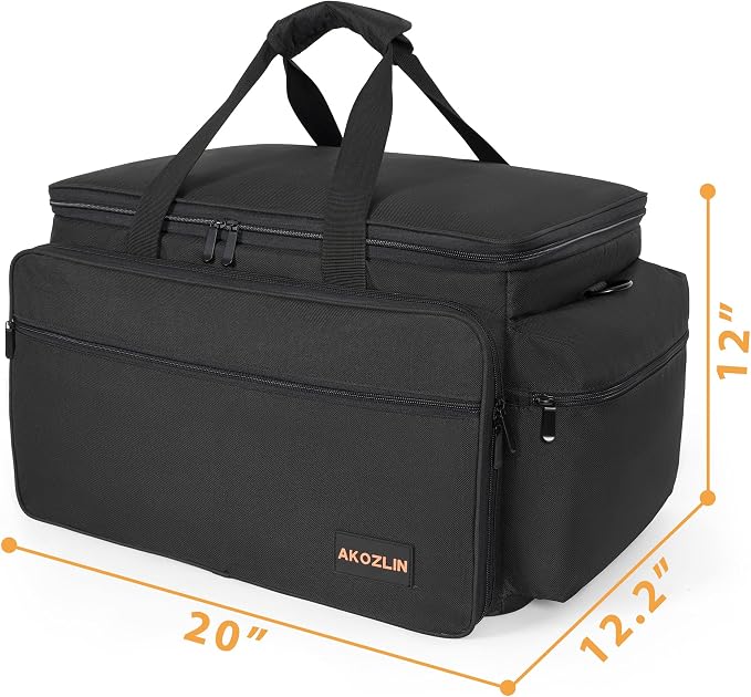 AKOZLIN Cable File Bag with Detachable Dividers for DJ Gear, Sound Instrument Accessories - Image 3