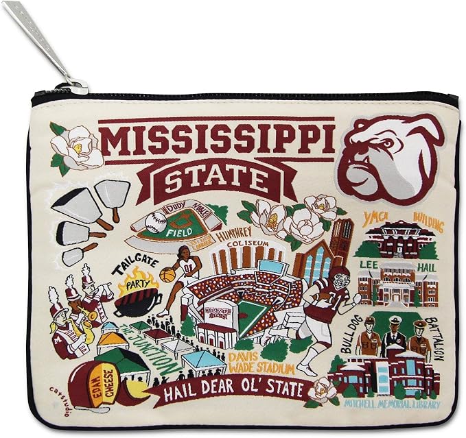 catstudio Mississippi State University Collegiate Zipper Pouch Purse | Holds Your Phone, Coins, Makeup, Dog Treats, & Tech Tools by catstudio