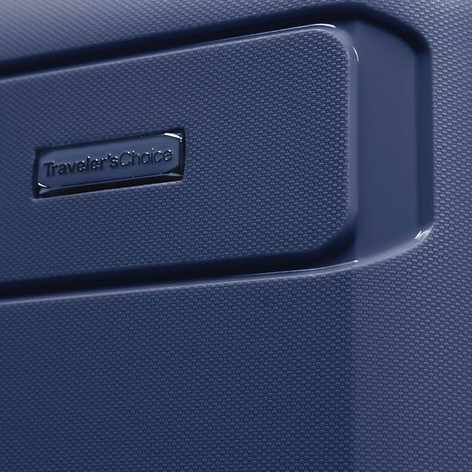 Traveler's Choice Pagosa Hardshell Expandable Luggage with Spinner Wheels, Navy, 2-Piece Set (22/27) - Image 9