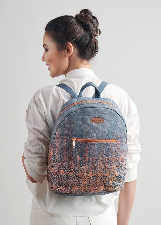 Maison d' Hermine Backpack for Women Men Cotton Shoulder Multipurpose Rucksack with Small Pouch Lightweight Multi Pocket Bag for Travel Work Beach Perfect for Spring Summer (Imperfection) - Image 7