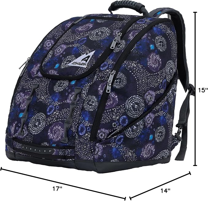 Athalon Everything Ski Boot Bag Gear Pack with Ventilated Boot Compartments, Waterproof Bottom, Hideaway Helmet Sling, 58.5 Liter Capacity - Image 8