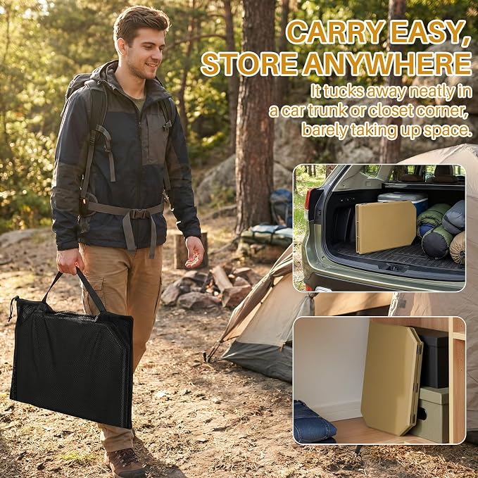 TOPCHANCES Ultralight Camping Table, Compact & Collapsible Aluminum Camping Tables for Backpacking, 2 Height Settings -Portable Carry Case for Hiking, Expeditions & Patio(Khaki) - Image 8
