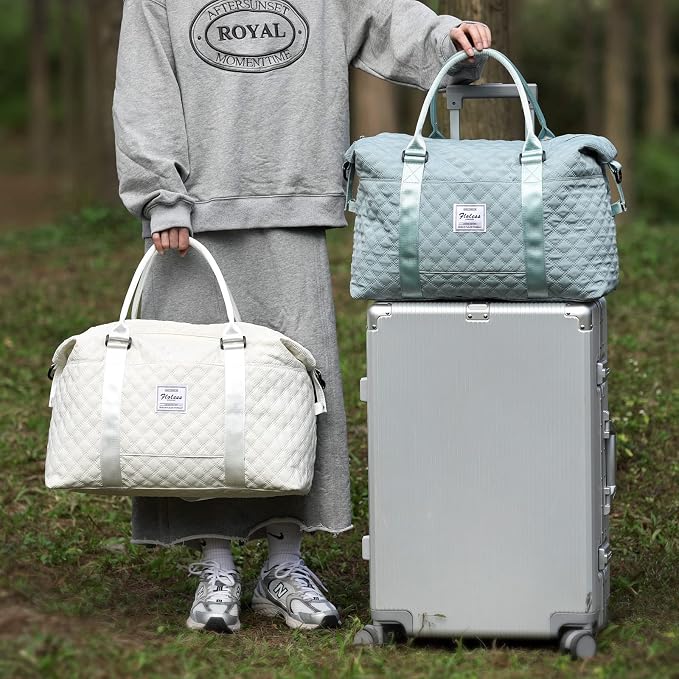 Travel Duffel Bag, Carry On Overnight Weekender Bags for Women | Travel Bag with Wet Pocket & Trolley Sleeve, For Spirit Airlines 18x14x8 Personal Item Bag - Image 7