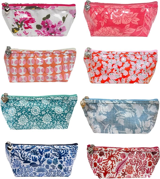 Jacaranda Living Extra Small Cosmetic Bag - Water-Resistant, PVC-Lined - Leaf Dance - Image 9