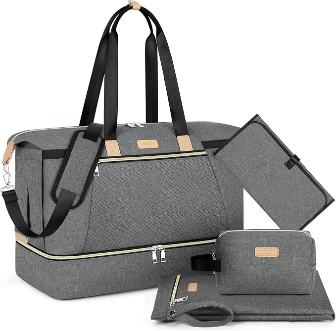 ITIEZY Diaper Bag Tote for Baby - Large Mommy Bag with Portable Changing Pad Pacifier Case, Hospital Bags Travel Baby Bag by ITIEZY