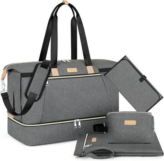 ITIEZY Diaper Bag Tote for Baby - Large Mommy Bag with Portable Changing Pad Pacifier Case, Hospital Bags Travel Baby Bag by ITIEZY