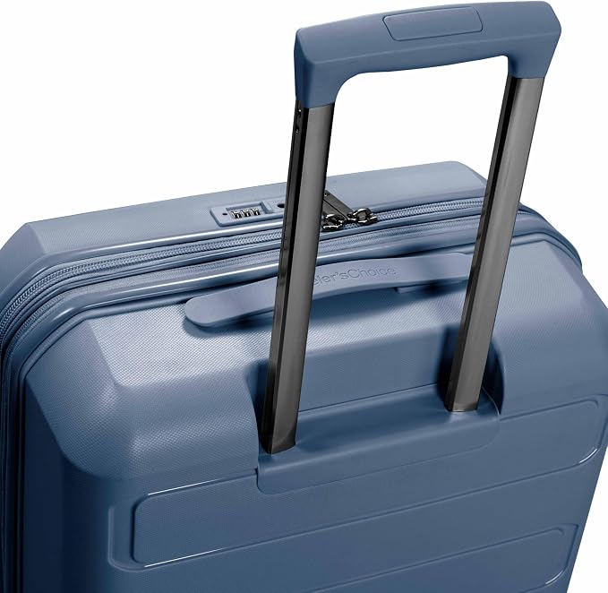 Traveler's Choice Pagosa Hardshell Expandable Luggage with Spinner Wheels, Slate Blue, 3-Piece Set (22/27/30) - Image 10