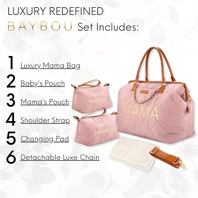 Mama Hospital Diaper Bag Tote for Labor and Delivery Essentials Mommy Bag for Baby and Travel Large - Image 4