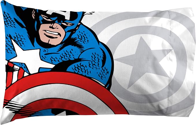 Marvel Comics Avengers Full Size Comforter Set 7 Piece Kids Bedding, Multi | Spiderman Hulk Captain America, Comforter Sheets Shams Pillowcases, Soft Microfiber, Machine Washable, Boys Gift - Image 9