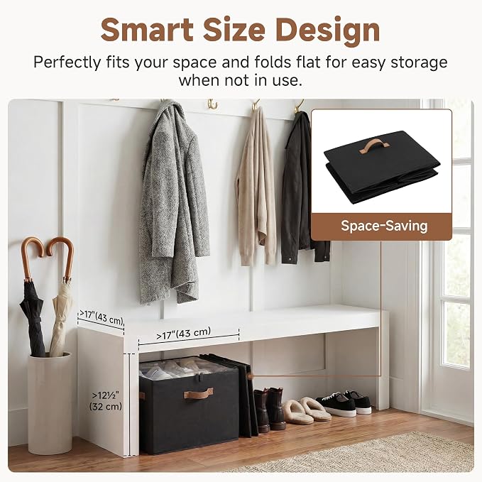 StorageWorks Shoe Organizer for Closet, Foldable Shoe Storage Box with Adjustable Dividers, Closet Shoe Organizer for Sneakers, Heels, Flats, Shoe Storage Bin Holds Up to 16-32 Pairs, Black - Image 7