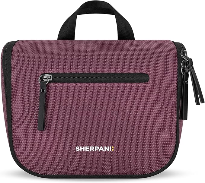 Sherpani Co-Pilot, Travel Toiletry Bag, Hanging Cosmetic Organizer, Water Resistant Makeup Bag, Shower Dopp Kit, Essentials Toiletries for Women, Travel Gift (Smoky Orchid) by SHERPANI
