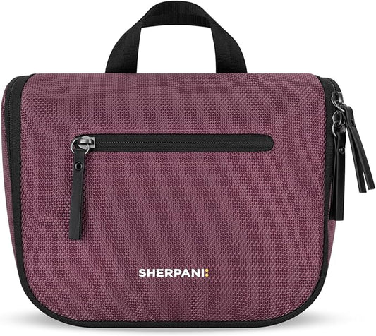 Sherpani Co-Pilot, Travel Toiletry Bag, Hanging Cosmetic Organizer, Water Resistant Makeup Bag, Shower Dopp Kit, Essentials Toiletries for Women, Travel Gift (Smoky Orchid) by SHERPANI