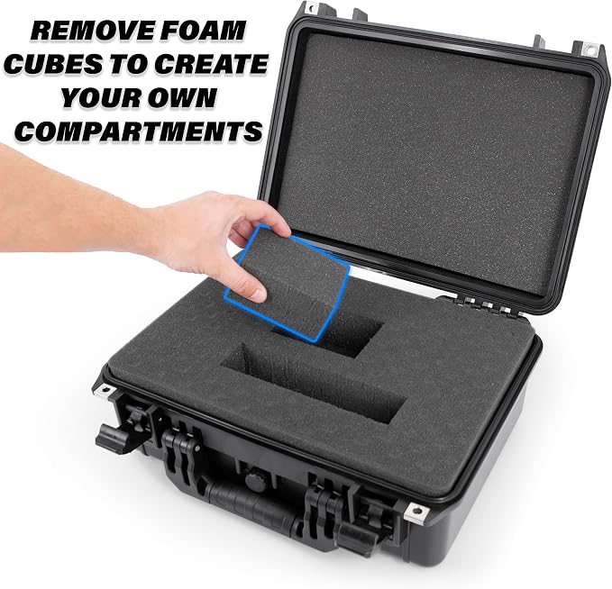 CLOUD/TEN 16 Inch Airtight Carry Case with Impact Absorbing Protective Customizable Foam - Image 2