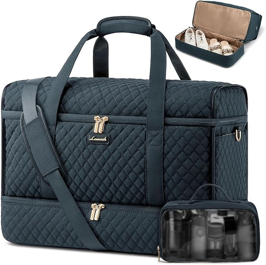LOVEVOOK Travel Duffle Bag - Weekender & Overnight Bag with Toiletry & Wet Pocket, Carry-On Size, 3pc Set by LOVEVOOK