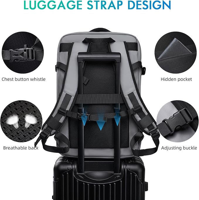 TANGCORLE Vacuum-Compressed Travel Backpack: Expandable, Airline-Approved Laptop Backpack—Unisex Business Backpack - Image 5