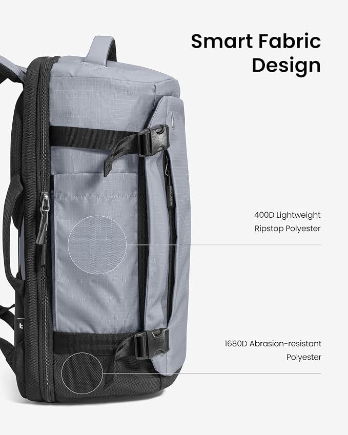 tomtoc 28/40L Travel Backpack, TSA Carry On/Personal Item Bag Flight Approved, Water-resistant Carry on Luggage, PFAS Free - Image 8