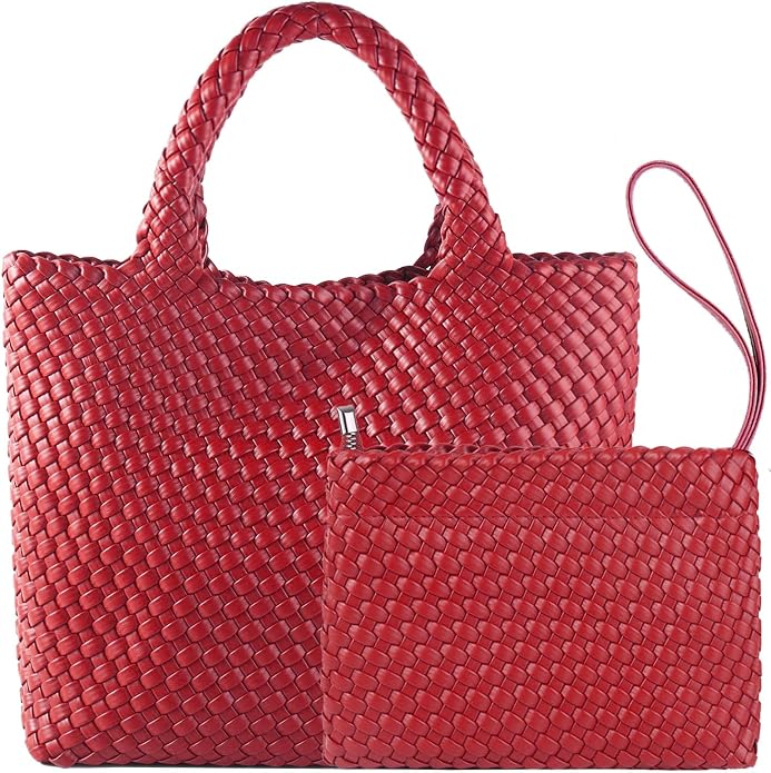 JINMANXUE Fashion Woven Bag Shopper Bag Travel Handbags and Purses Women Tote Bag Large Capacity Shoulder Bags by JINMANXUE