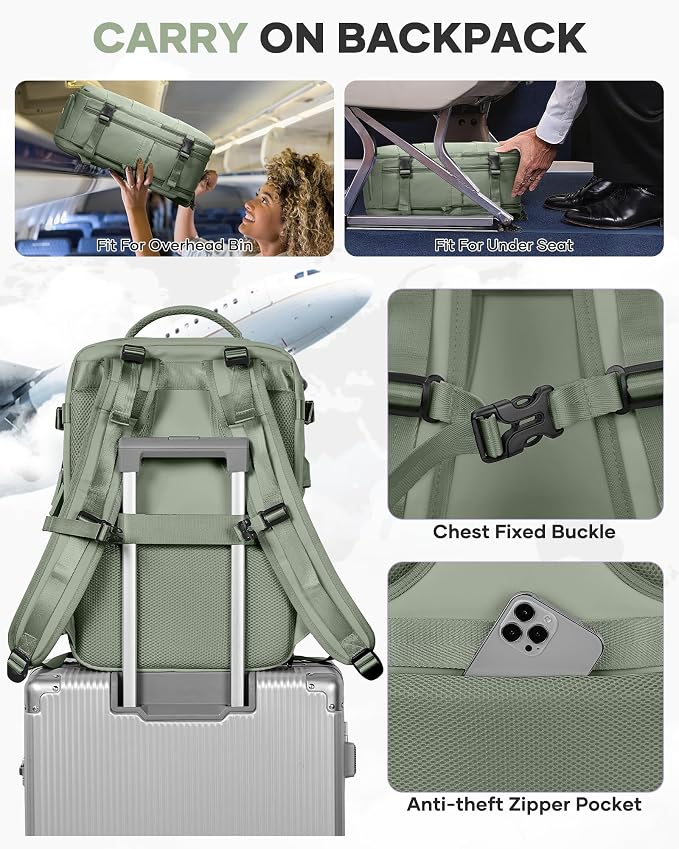 coofay Vacuum Backpack Travel with Pump Vacpack Travel Backpack with Vacuum System Mochila de Viaje Compresion al Vacio Easyvacpack Airbag Backpacks for Traveling Carry on Luggage - Image 8
