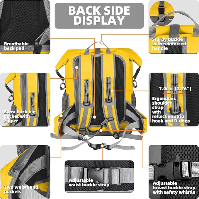 MORXPLOR Dry Bag Waterproof,5L/10L/20L/30L/40L/55L Roll Top Dry Bag Backpack with WaterProof Phone Case for Swim,Kayak - Image 5