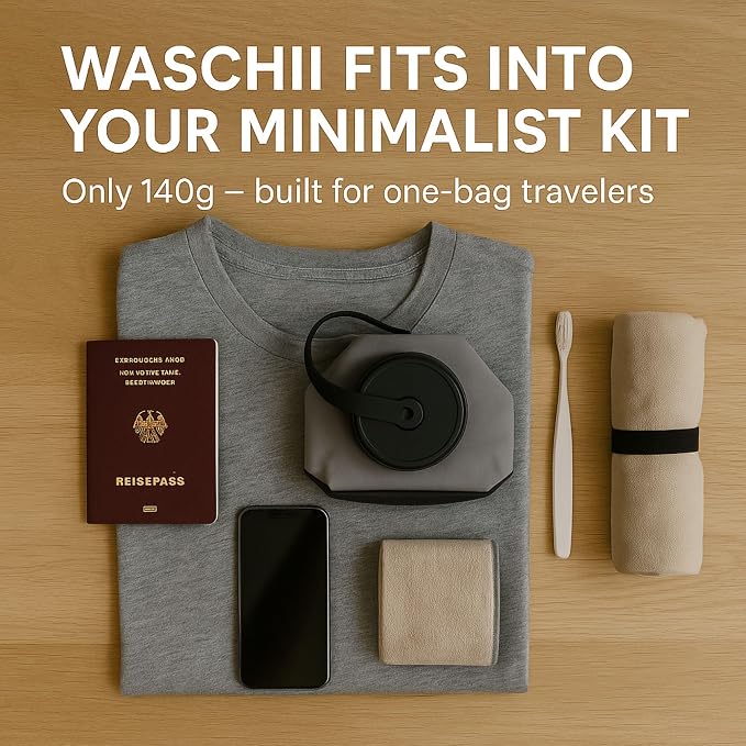 Waschii Pocket-Sized Travel Clothes Washer for Camping, Hostels & Vanlife – Compact, Leakproof, Eco-Friendly – No Power or Sink Needed - Image 7