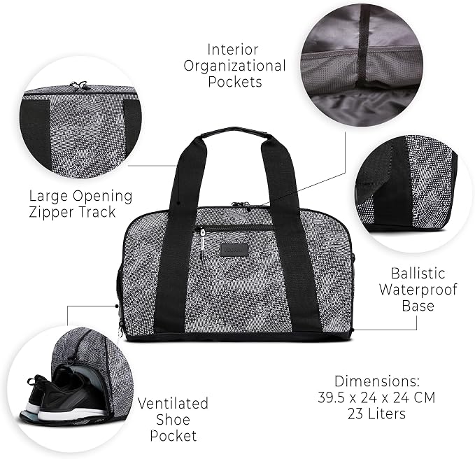 Vooray Burner Duffel Bag - 23L Small Gym Bag for Women and Men with Shoe Compartment, Lightweight Travel Duffel for Training, Sports, Overnight Use - Image 4