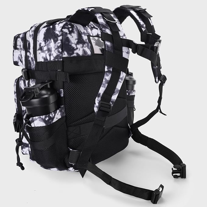 LHI Military Tactical Backpack for Men and Women 45L Army 3 Days Assault Pack Bag Large Rucksack with Shoe Compartment - Blue - Image 7