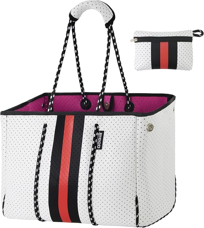 QOGiR Neoprene Multipurpose Beach Bag Tote with Inner Zipper Pocket … … … … by QOGiR